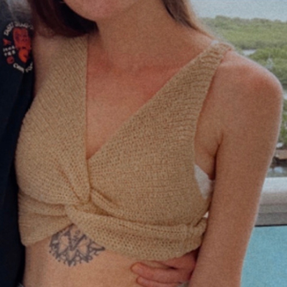 Beige Crop Top